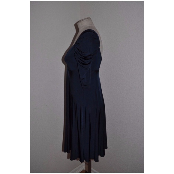 JUST CAVALLI Teal Blue Matte Jersey Dress sz 42/6 - Picture 6 of 10